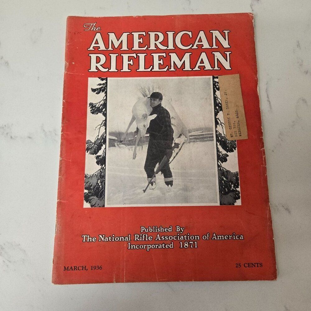 Vintage The American Rifleman Magazine March 1936 Edition Original NRA